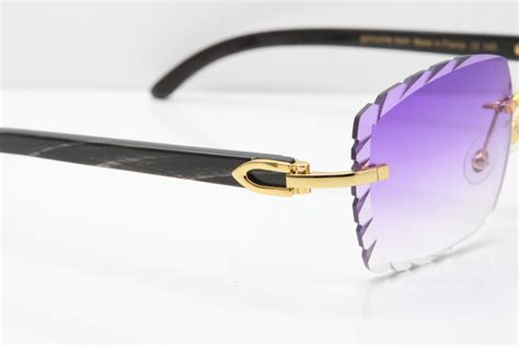 dark purple cartier buffalo glasses